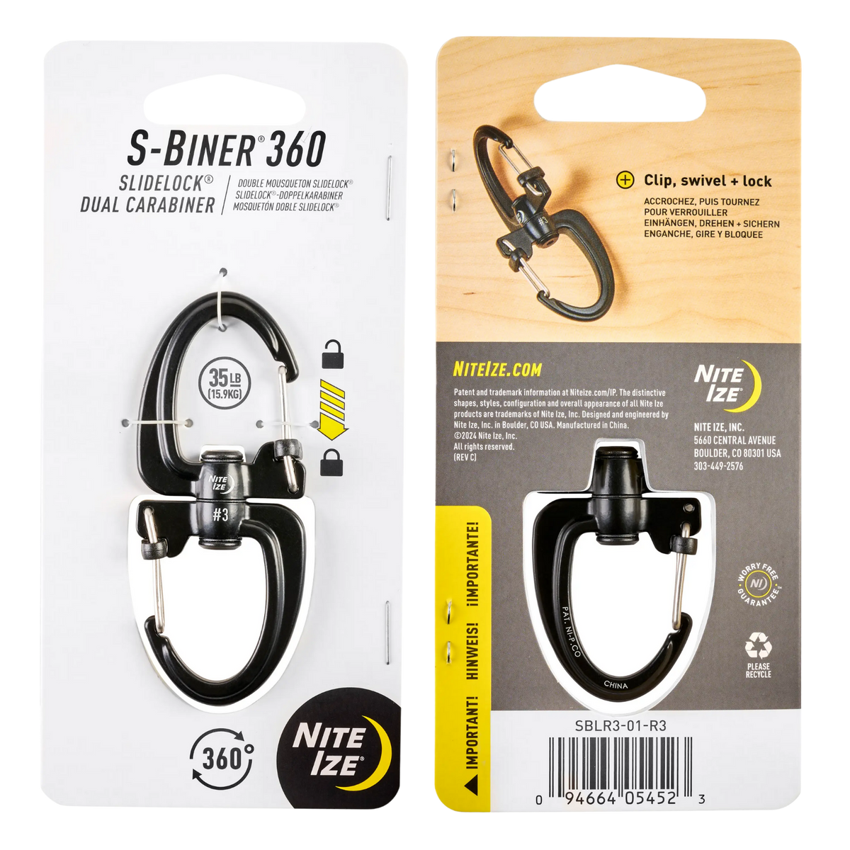 Nite-Ize - S-Biner 360 SlideLock Dual Carabiner