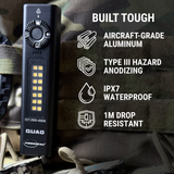 Powertac - QUAD | 4-in-1 2000 Lumen EDC Flashlight
