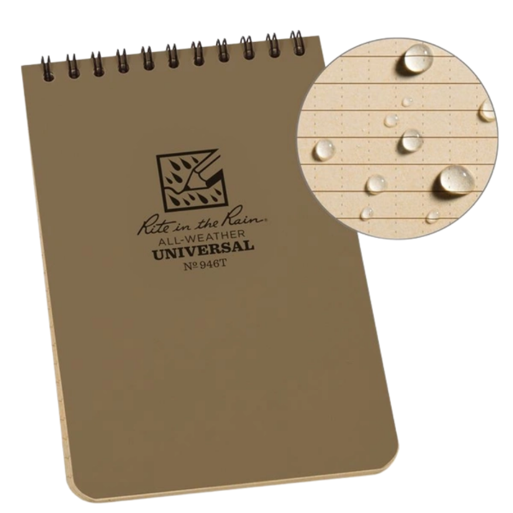 Rite in the Rain - No.946T Top Spiral 4x6 Notebook Universal | Tan