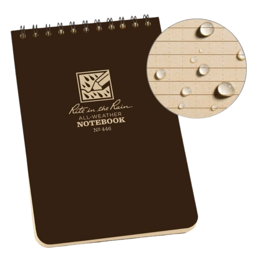 Rite in the Rain - No.446 Top Spiral 4x6 Notebook Universal | Brown