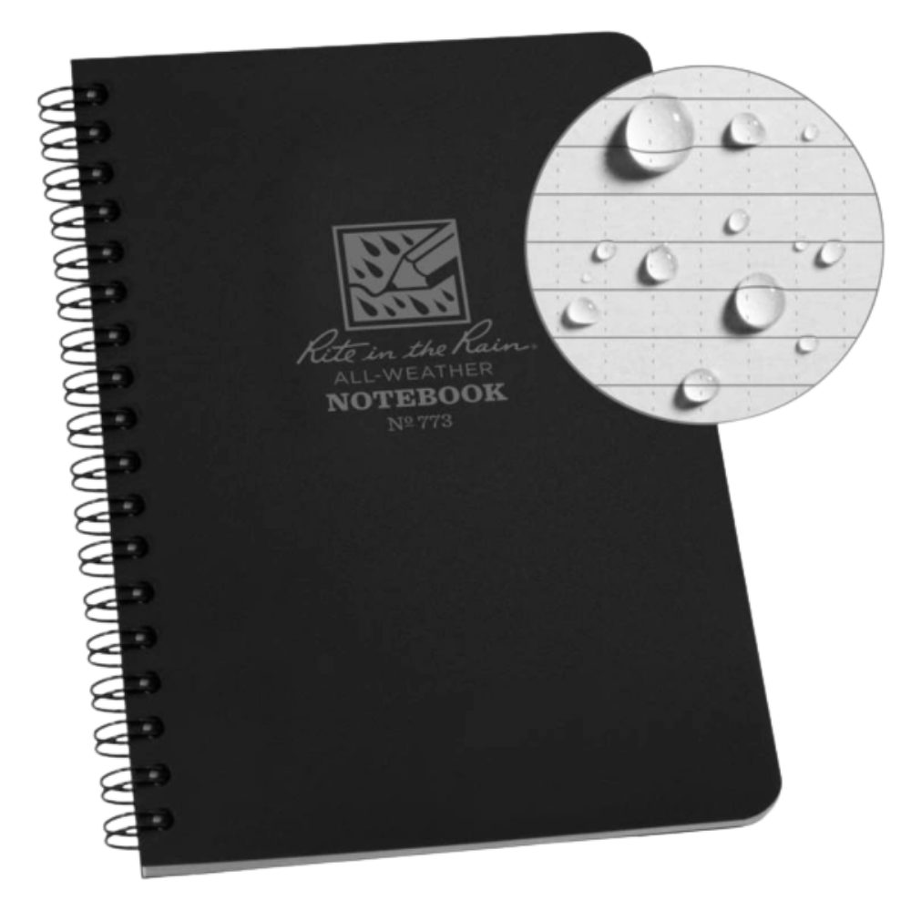 Rite in the Rain - No.773 Side Spiral Notebook Universal | Black