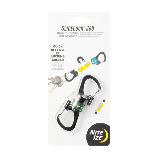 Nite Ize SlideLock 360° Magnetic Locking Carabiner Olive-Outdoor and Survival-Nite-Ize-TacSource