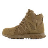 Reebok Trailgrip Tactical 6 side zip composite toe boot in coyote, side view of the inner side